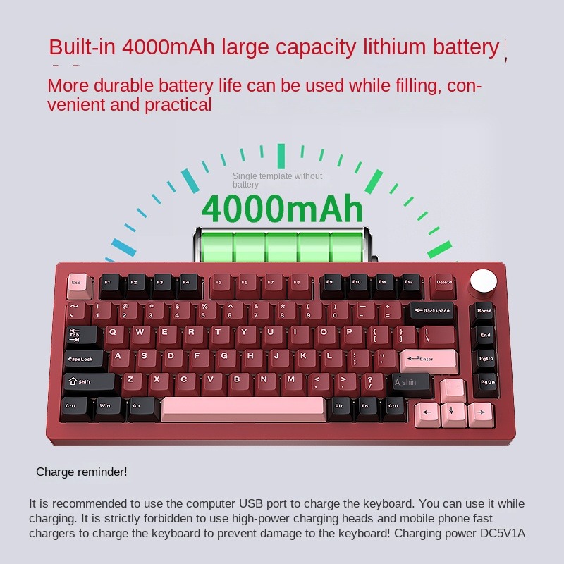 HJSDZHI AL75V2 Mechanical Keyb - Mechanical Keyboard Barebone Aluminum Gasket 75 评论和价格