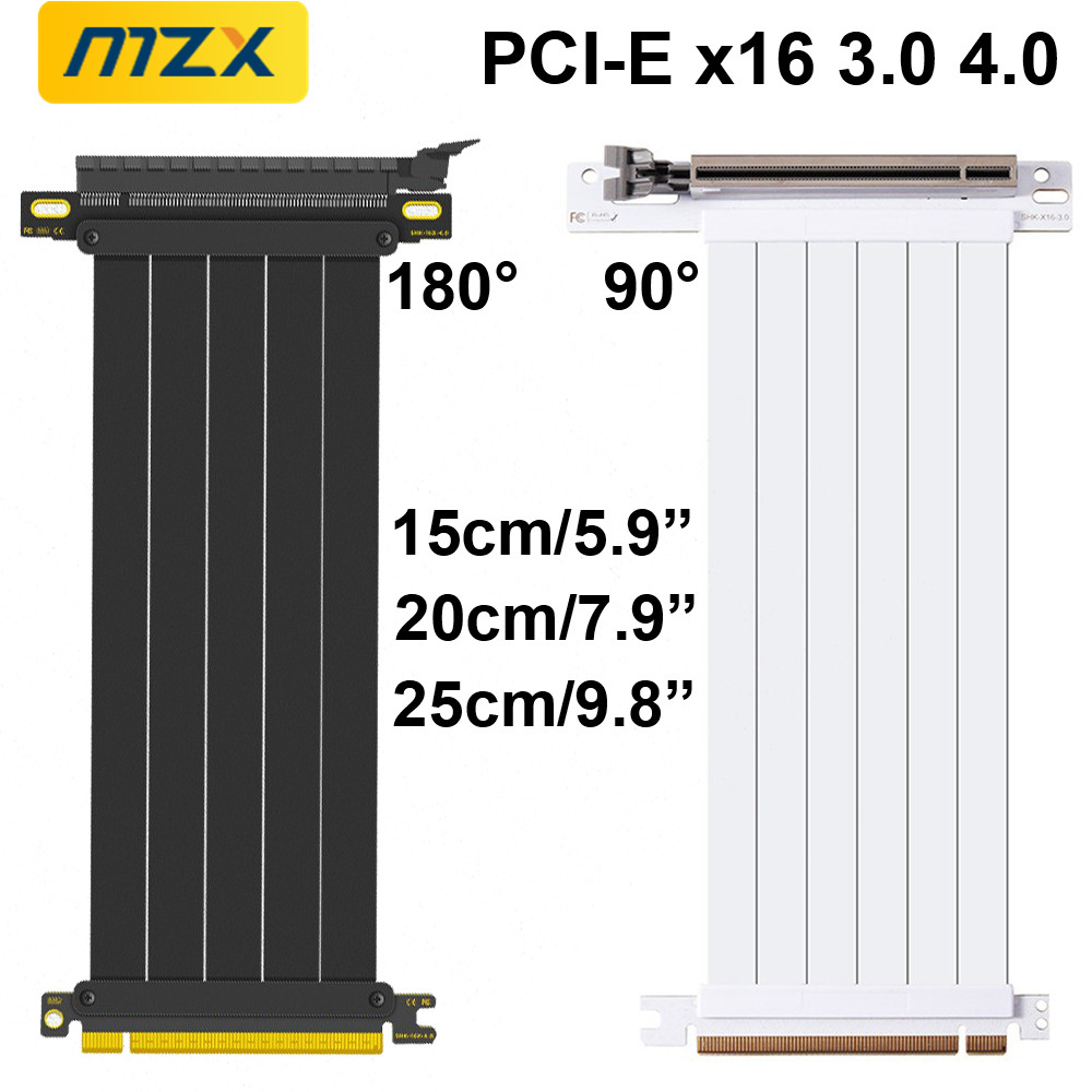 MZX PCIE 4.0 3.0 16X Riser Cab - Pcie 4.0 X16 Riser Cable 90 Degree 评论和价格