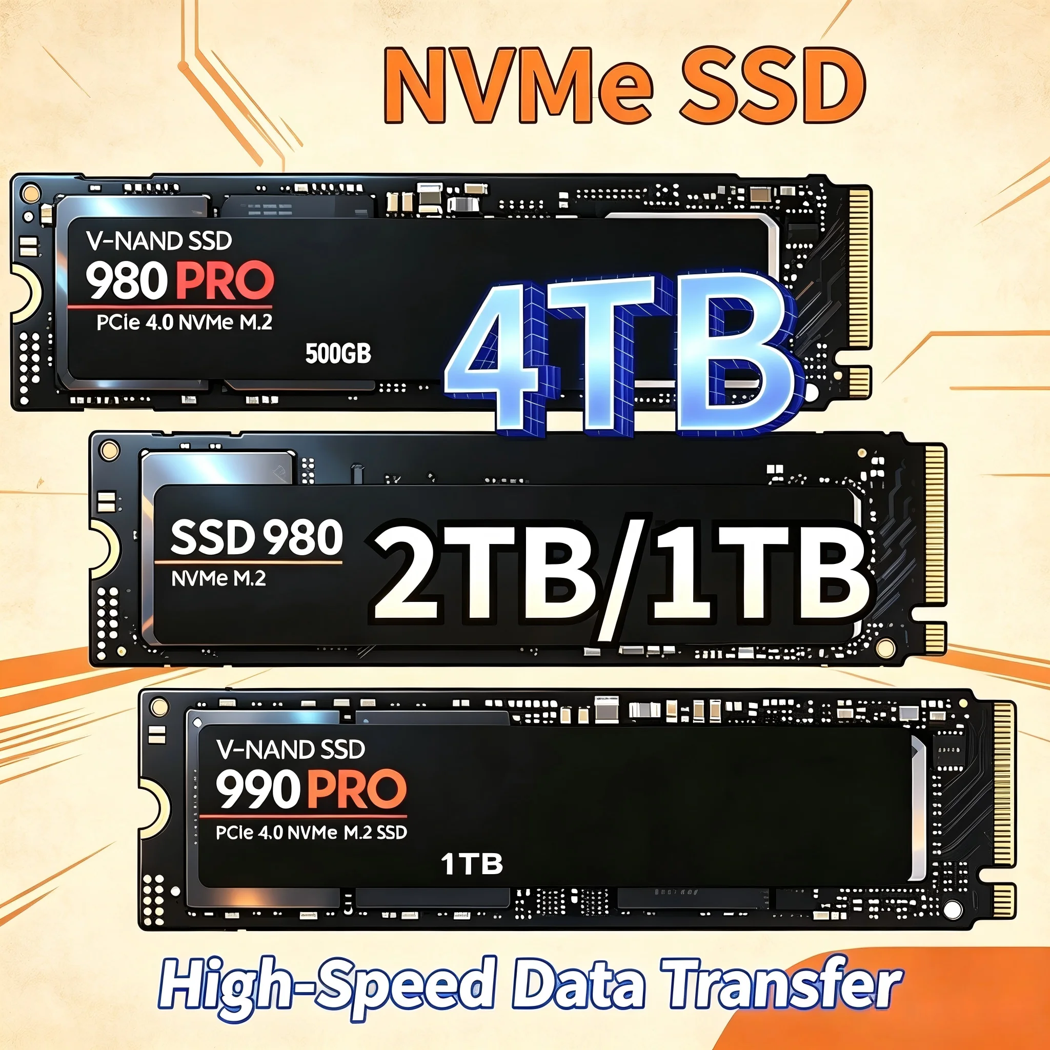 Original 980Pro 990Pro M.2 NVM - M.2 Nvme 4Tb Pcie 4.0 Ssd 评论和价格