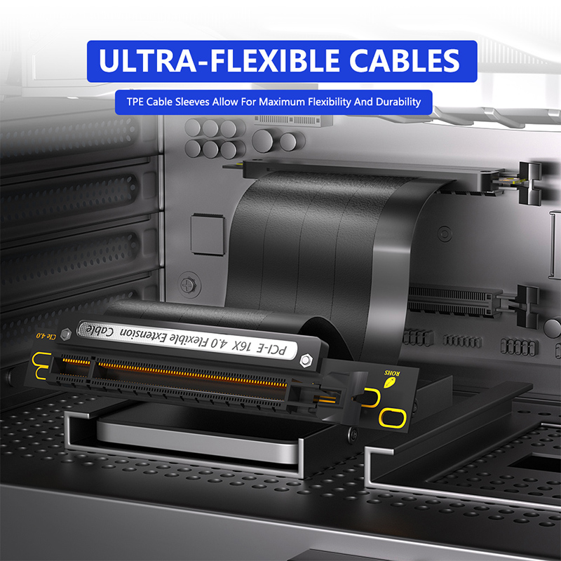 90Degree PCI-E X16 4.0 Flexibl - Pcie 4.0 X16 Riser Cable 90 Degree 评论和价格