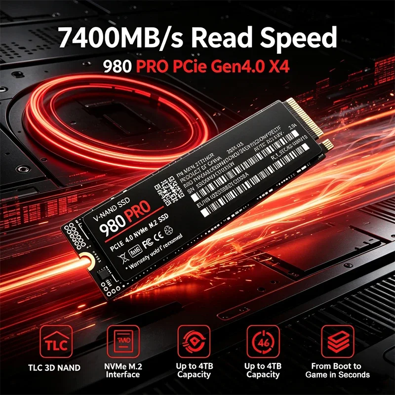 Gaming M.2 NVMe SSD 980 PRO PC - M.2 Nvme 4Tb Pcie 4.0 Ssd 评论和价格